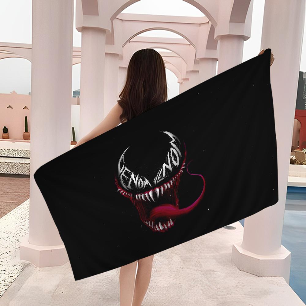 Пляжное полотенце из микрофибры Venom Впитывающее Быстросохнущее Мягкое Полотенце для Йоги, Плавания, Отдыха, Альпинизма