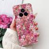 Для Realme 14 Pro 14Pro+ Элегантный чехол для телефона с цветочным принтом и кошкой Для Realme 14 Pro Plus 14Pro 5G Мягкие силиконовые ТПУ чехлы