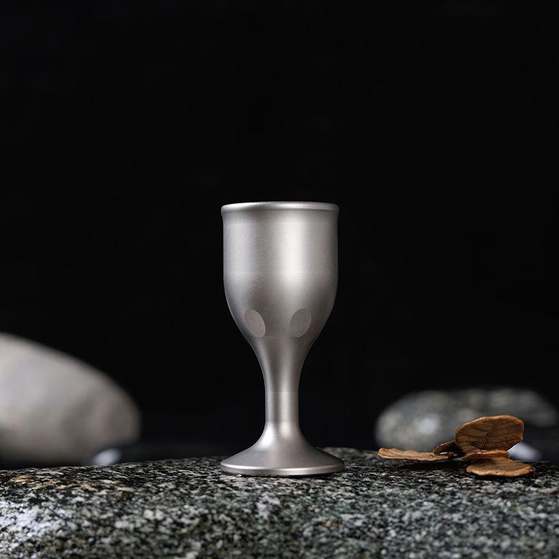 Чистый титановый белый винный бокал, небольшой винный набор, китайский ретро-бокал, простота, роскошь, новый, для путешествий, для отдыха на природе, бокал для спиртного