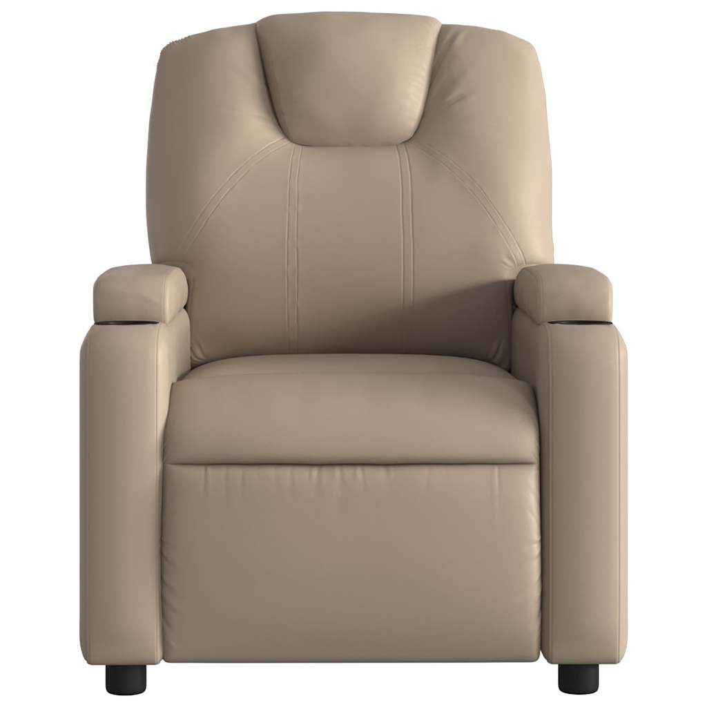 Electric Massage Chair Cappuccino Brown Faux Leather
