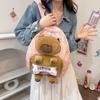 Chic Capybara Plush Backpack Versatile Unisex School Bag For Trendy Girls And Boys