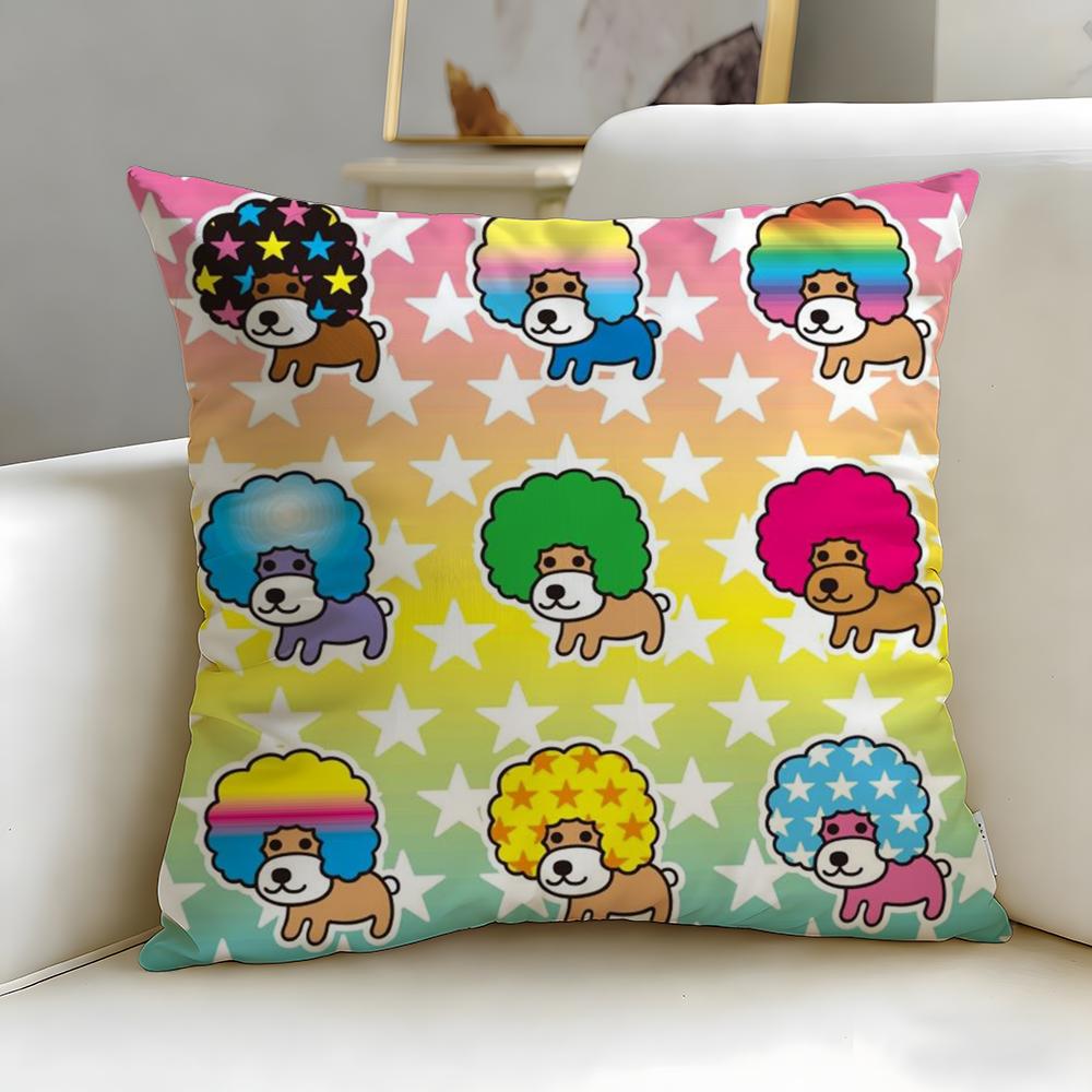 classic cartoon character Afro Ken Cushion Cover Soft EasyWash Pillow Case Versatile for Couch Bed Travel and Office