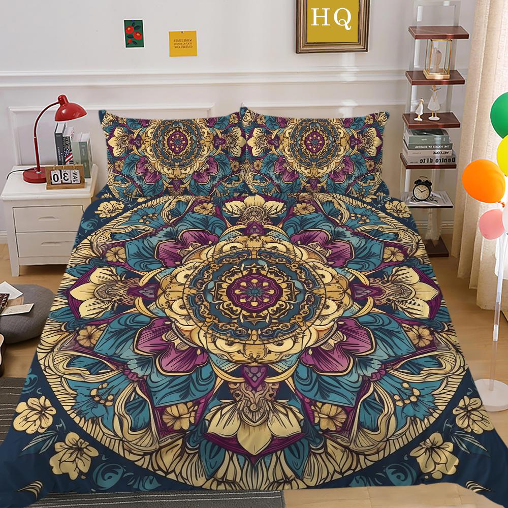 Bedding Set Cover Woman Man Duvet Cover Sets King Queen Size Mandala Bed Clothes Microfiber Home Textiles