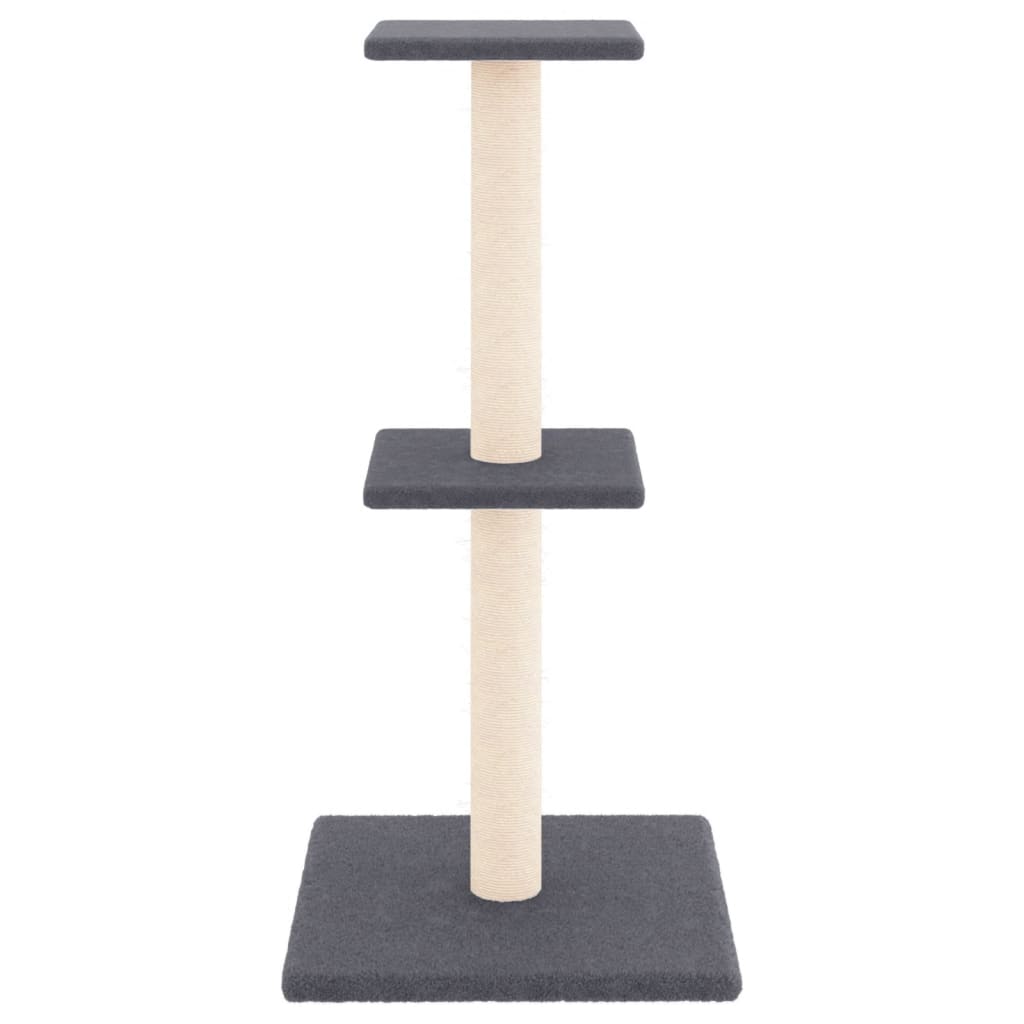 Cat Tree with Sisal Scratching Posts Dark Grey 73 cm