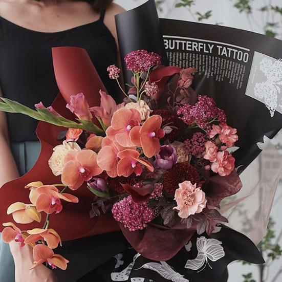 20шт модная водонепроницаемая декоративная подарочная упаковка букет оберточная бумага аксессуар