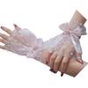 Silver Glitter Bow Embellished Arm Sleeve For Nail Photography Elegant Chiffon Accessory With Elastic Fit