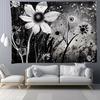Black and White Tree Floral Pattern Bedroom Living Room Tapestry Home Wall Decoration Tapestry