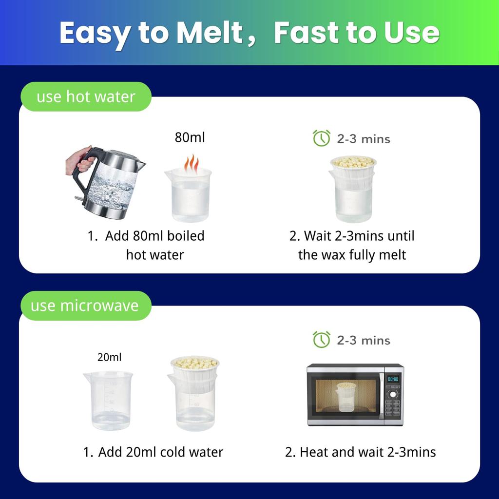 Nose Wax Kit Men, 200g Wax, 40 Applicators for 30-40 Uses. Easy, Quick & Painless Instant Nasal Waxing Kit for Men and Women