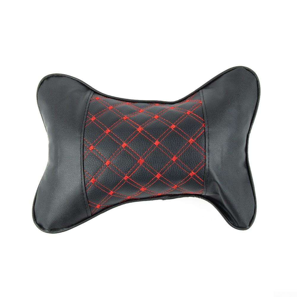 Premium Leather Car Headrest Neck Support Pillow For Four Seasons Comfort