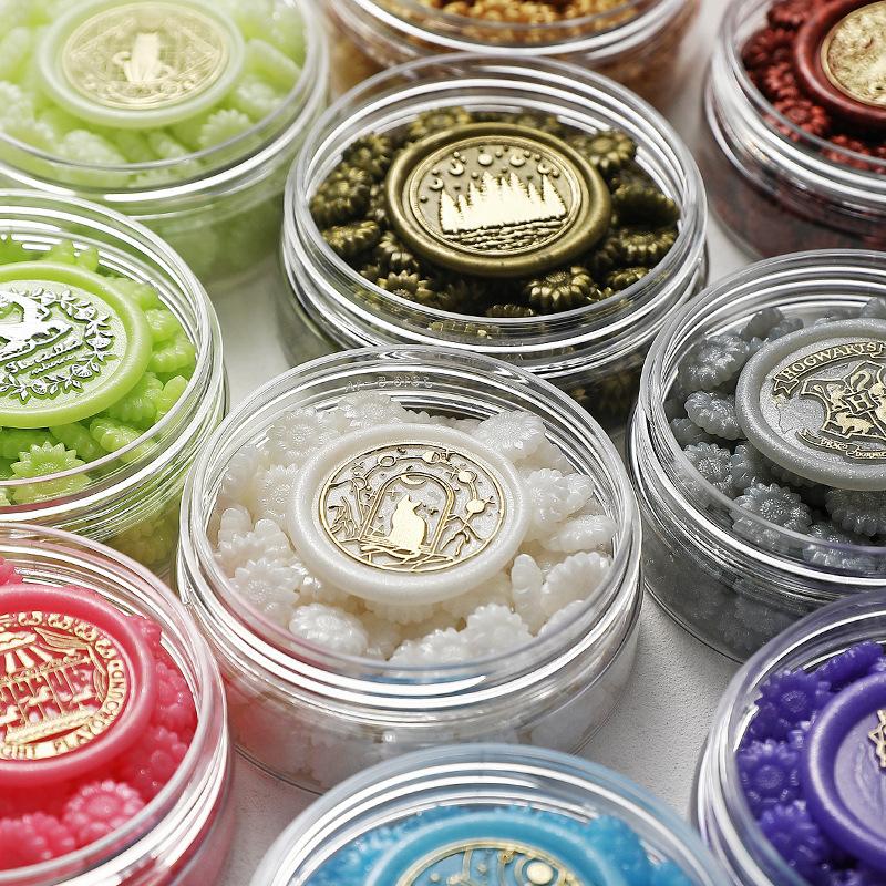 150 шт. Восковые гранулы смешанных цветов для сургучной печати в бутылке, восковые гранулы с подсолнухом для свадебных приглашений, штамп для сургучной печати, рождественская упаковка подарков