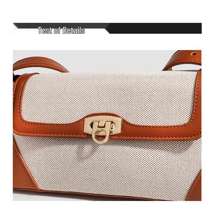 2024 Летняя Высококлассная Сумка-багет через плечо с цветными блоками