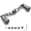 HEIGHTEN Arch Pillar Series Reel Handle with 19mm Knob for and Abu Baitcasting Reels 88mm/90mm/105mm Shimano, Daiwa, (105mm - Gunmetal) (1159)