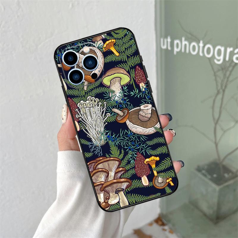 Чехол «Грибной Лес» для iPhone 16 15 11 12 13 14 Pro Max Plus XS X XR 12 13 Mini Задняя крышка