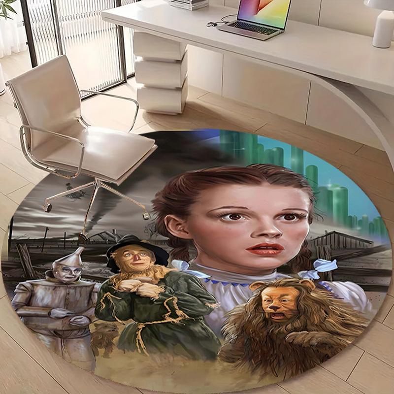 1pc The Wizard of Oz3 Design Printed Area Round Carpet for Bedroom Living Room Home Decor Rugs Mat Non Slip Mat Rug for Bedside