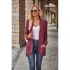 2026 Autumn New Women's Solid Color Ribbed Brushed Casual Long-Sleeve Cardigan Jacket