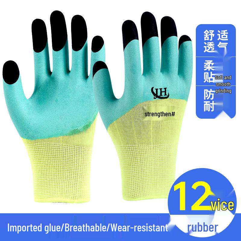 Durian Peeling Gloves: Waterproof, Anti-Cut, Anti-Stab, Non-Slip, Thickened Rubber Coating.