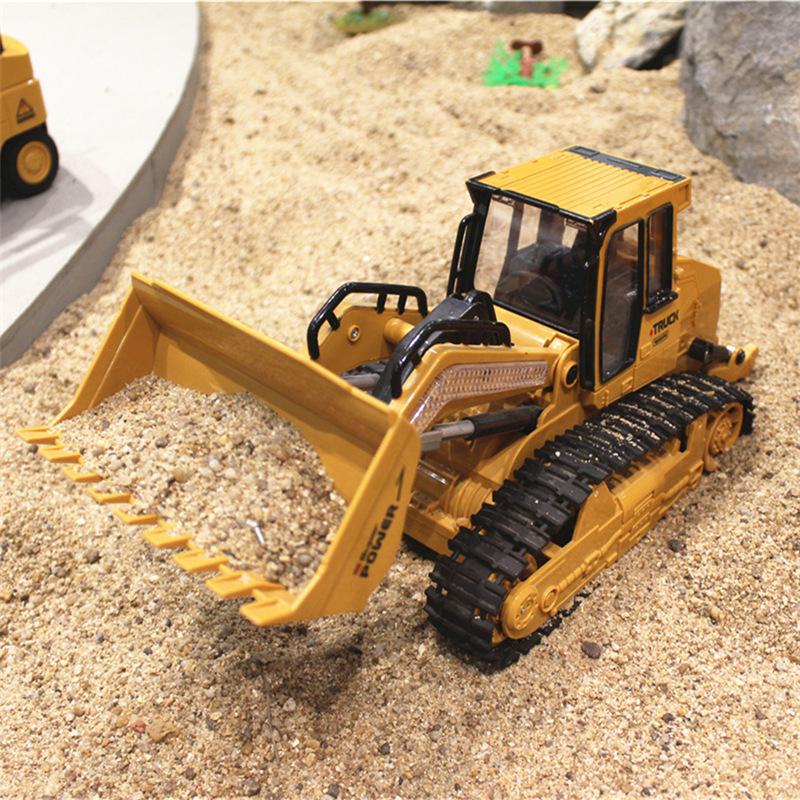 Big RC Truck Bulldozer Dumper Caterpillar Tractor Model Engineering Car Excavator Push Soil Music Lighting Effects Kids