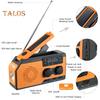 Emergency Solar Radio with Flashlight SOS Alarm IPX3 Waterproof Multifunctional Hand Crank AM/FM Weather Radio