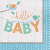 Hello Baby Boy Paper Disposable Napkins (Pack of 16)