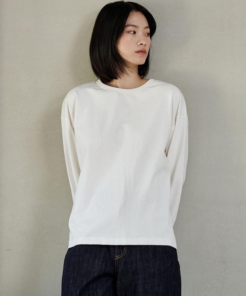 MALOUPE 5115 Crop Oversized T-Shirt (Ivory)