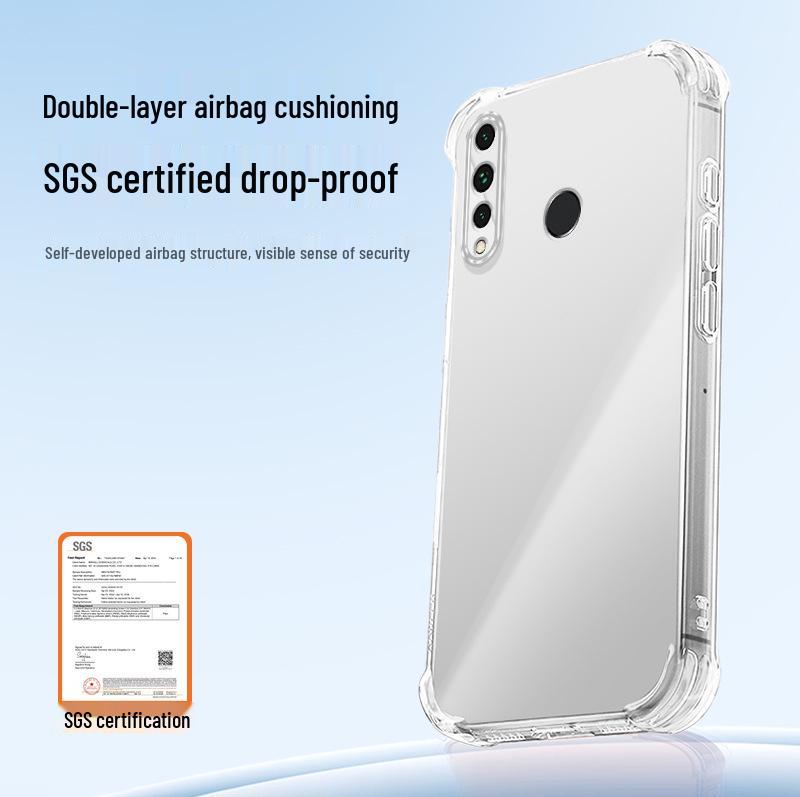 Прозрачный силиконовый чехол с воздушными подушками для телефона Honor 20i, Mai Mang 8, Honor 10i - Ударопрочный, в стильном дизайне