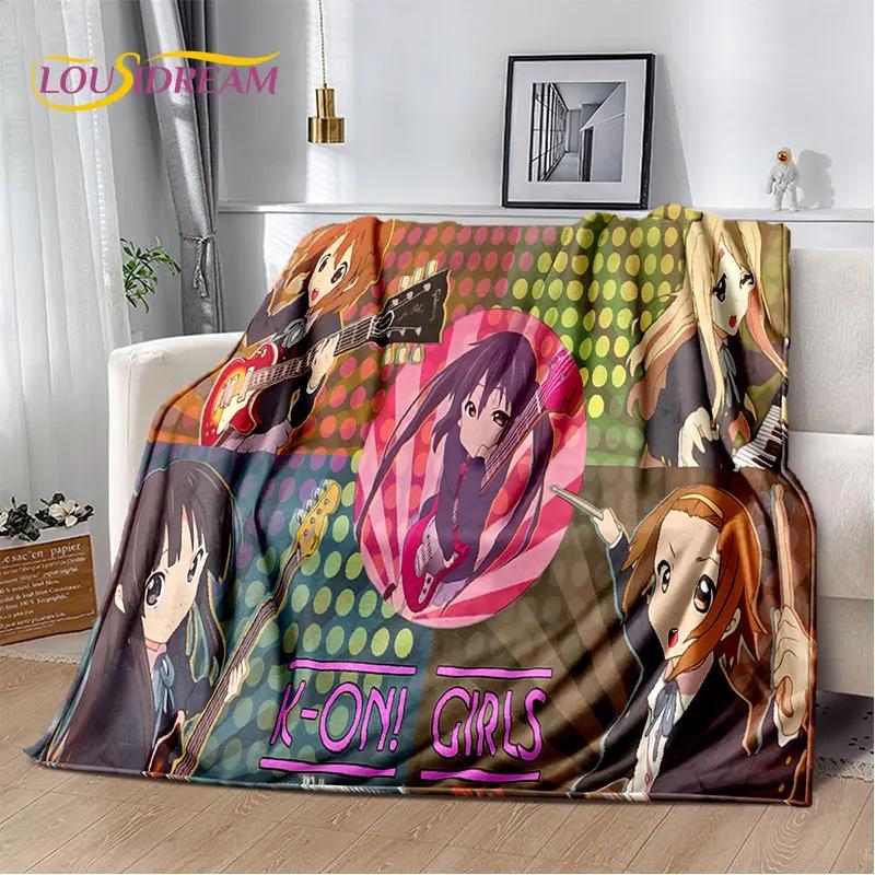 K-ON Cartoon Cute Lolita Kawaii Girls Мягкое плюшевое одеяло, фланелевое одеяло, плед для гостиной, спальни, кровати, дивана, пикника