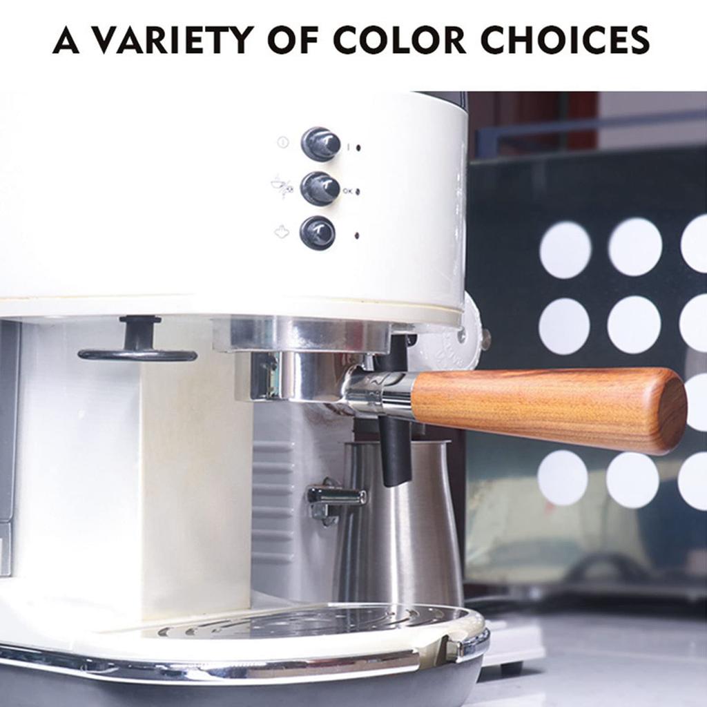 51мм Бездонный Портафильтр для Кофе, Удобная Ручка, 51мм Портафильтр с Двумя Ушками, Безопасно Снимаемый, Нержавеющая Сталь 304, EC0310 (А2 Бук)