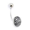 [K3083] - Пирсинг «Зебра» черный белый