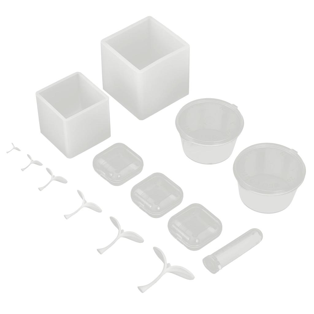 Набор силиконовых форм для литья, многоразовые формы для рукоделия, инструмент для изготовления травы с двумя листьями, аксессуары