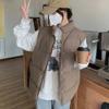 Down Cotton Vest for Women Standing Collar Short Autumn and Winter Loose Padded Vest Light Clip Jacket Top
