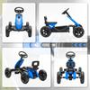 Pedal Go Kart for Kids 2-5 Years, with Silent EVA Wheels, Metal Frame, Blue
