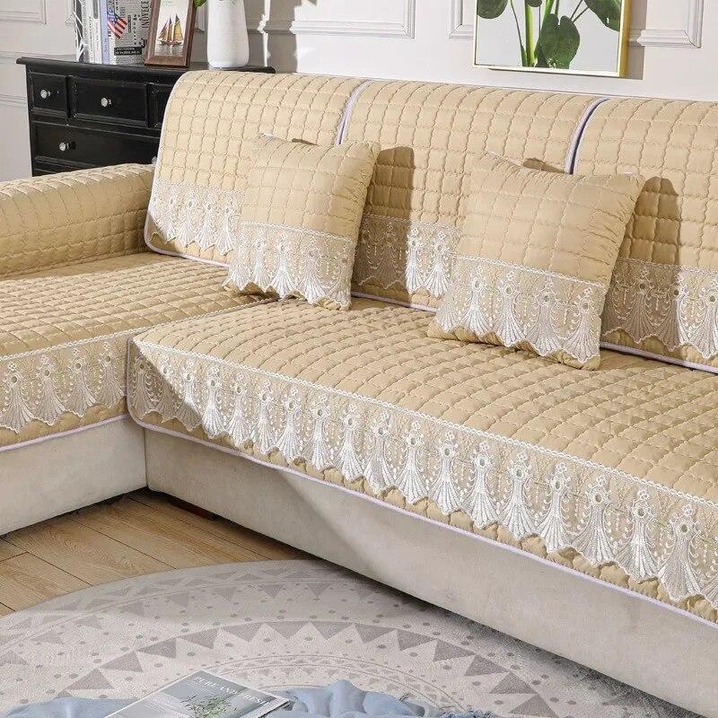 Four Season Universal Brushed Sofa Towel Soft Anti-slip Sofa Cover 1/2/3/4 Seat Sectional L-shaped Couch Covers for Living Room