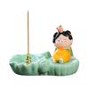 Traditional Cartoon Girl Incense Burner Creative Cute Sticks Incense Tray  Housewarming Gift