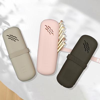 Силиконовый дорожный футляр для кистей для макияжа, водонепроницаемый дорожный футляр для кистей для макияжа, органайзер для карандашей для бровей и губ