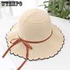 Women's Summer Hollowed Out Breathable Sun Shading and Sun Protection Fisherman Hat Foldable Knitted Sun Hat