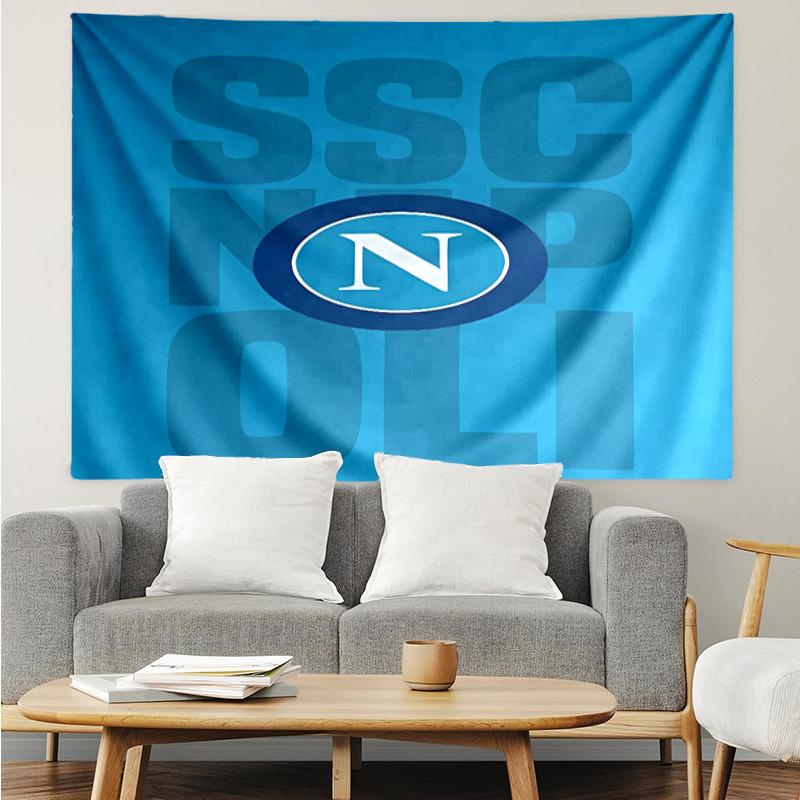 NAPOLI LOGO Tapestry for Bedroom Aesthetic Classroom Tapestries Wall Hanging for Living Room Dorm Office,Ideal Creative Gift