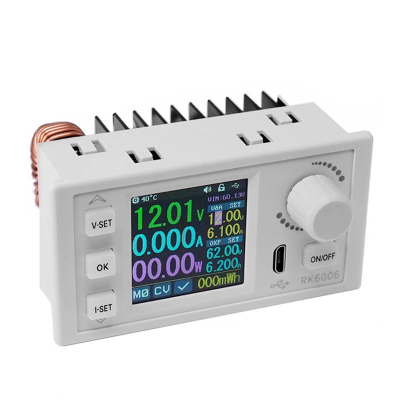 AD23-RK6006-BT 60 В Регулируемый регулятор постоянного напряжения с цифровым дисплеем 6 А Интерфейс Micro-USB 1,54-дюймовый ЖК-дисплей