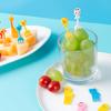 1 Set Fruit Fork Easy To Clean Non-slip Cartoon Lovely Ergonomic Animal Farm Car Fruit Fork for Home