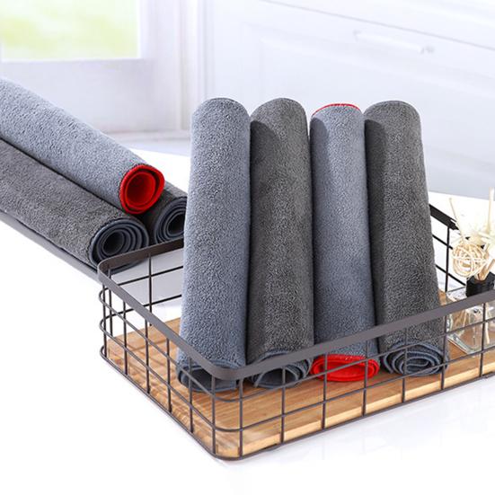 Три размера утолщенное подшиваемое полотенце для мойки автомобиля водопоглощающая двухсторонняя флисовая ткань для чистки