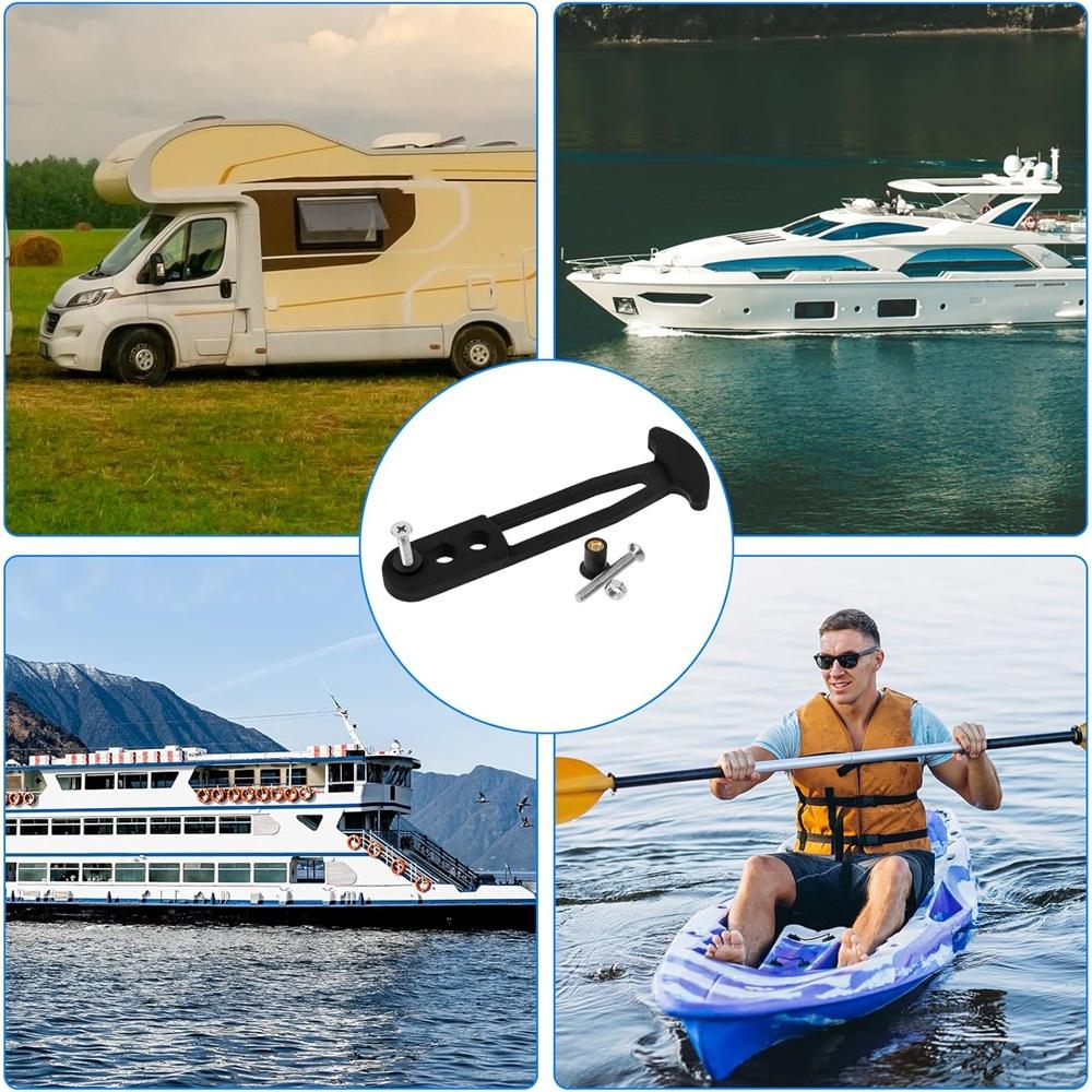 Ремень для телескопической лестницы на лодке, резиновая защелка морского класса с 3 регулируемыми монтажными отверстиями для 2-ступенчатой, 3-ступенчатой или 4-ступенчатой лестницы 