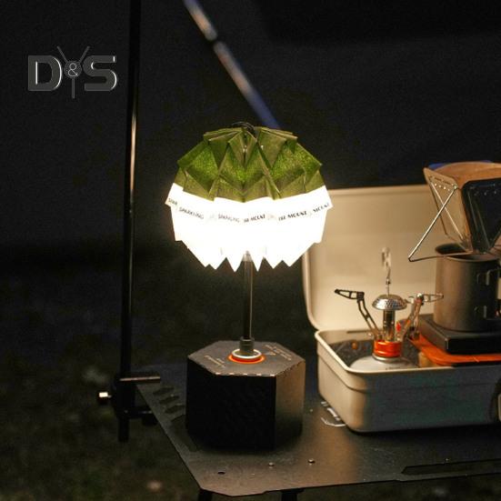 Абажур из сосновой шишки с регулируемой веревкой, складной, водонепроницаемый, для кемпинга, с кнопкой, подвесной фонарь, украшение