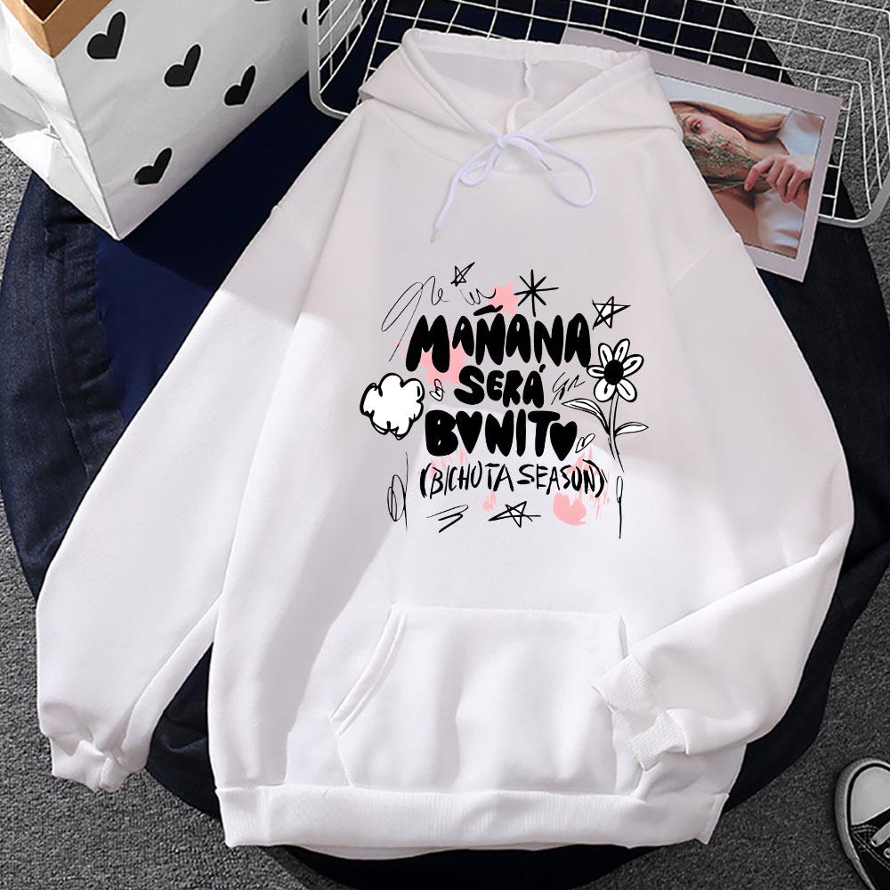 Худи с принтом Karoll G Manana Sera Bonito, популярные пуловеры уличной одежды, зимние флисовые толстовки, одежда оверсайз