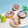 Doll House Miniature Basket Accessories Figures 100Pcs 48MM Round Mini Woven Basket 3D Model for Fairy Garden Landscape Decor