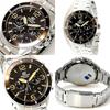 EDIFICE Chronograph 100m Water Resistant Men's Metal Belt Watch Brown EFR-553D-5B