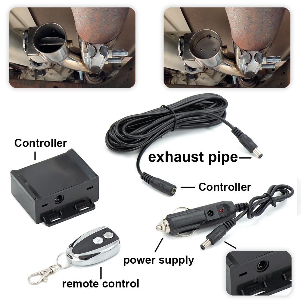 New 2.5 3 inch electric exhaust muffler valve E-cutout system remote switch controller dump exhaust cutout bypass valve KYR