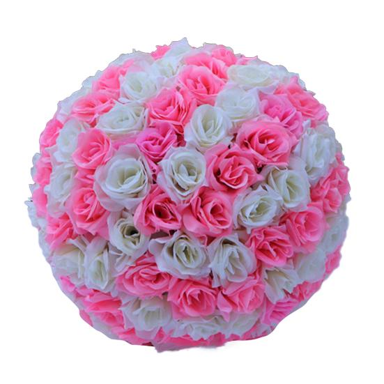 20cm Artificial Rose Silk Flower Ball Hanging Wedding Party Decor Centerpiece