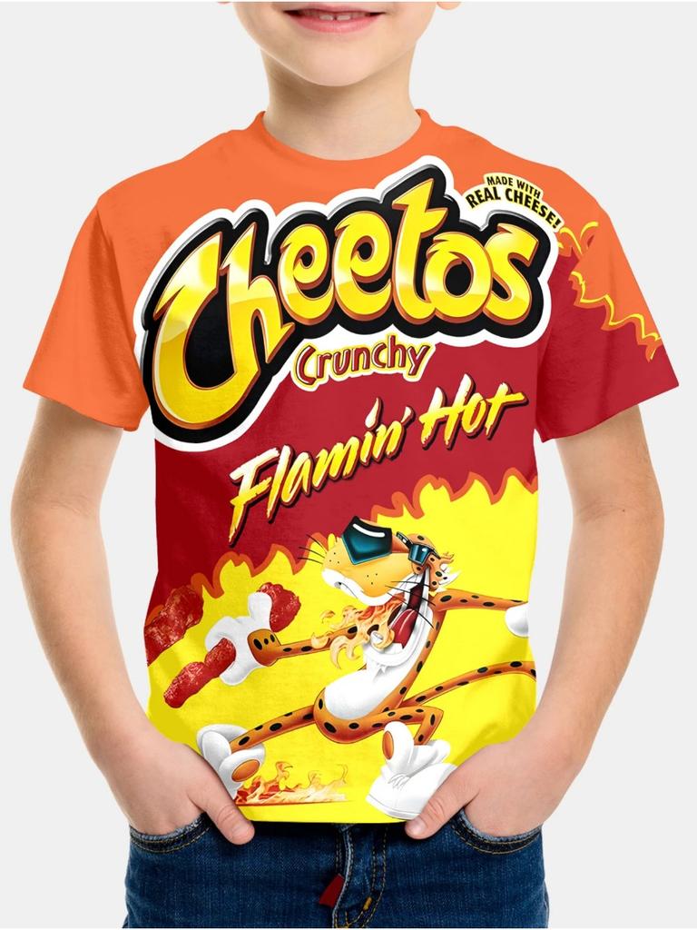 Модная детская футболка с 3D-печатью, круглый вырез, короткий рукав, для мальчиков и девочек, повседневные топы для детей