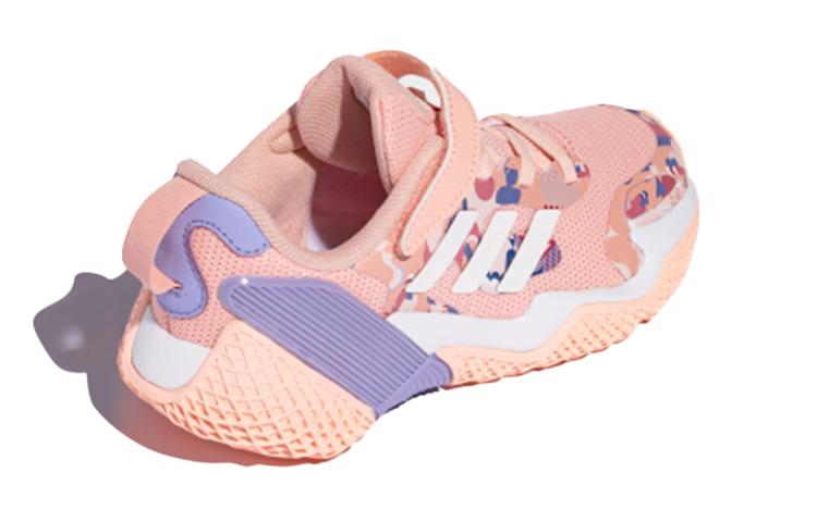 adidas 4Uture Rnr CNY El K Дышащие и нескользящие Низкие детские беговые кроссовки Розовый Белый Фиолетовый Детские FZ4598