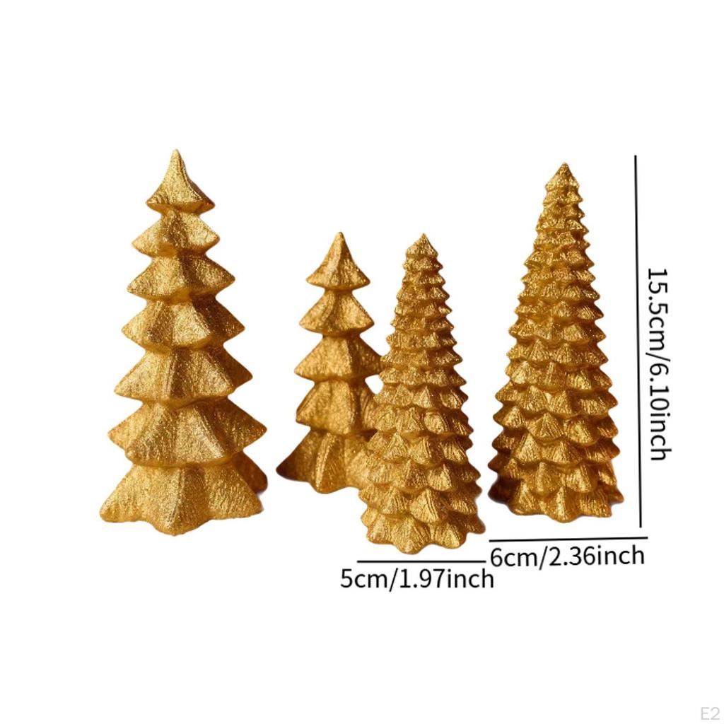 4x Lighted Christmas Trees Xmas Tree Lamp Creative Artificial Statue Night Light