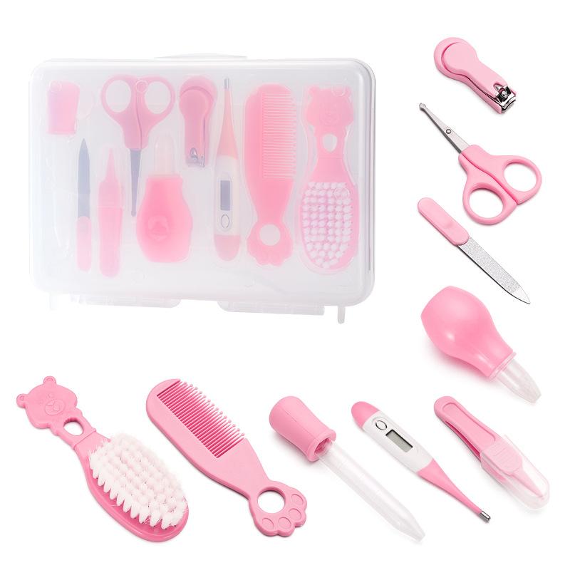 Набор для ухода за детьми Детские щипчики для ногтей Инструменты для ухода за зубной щеткой Расческа Коробка для хранения 9 предметов Набор для бережного ухода за детьми дома всегда предметы первой необходимости